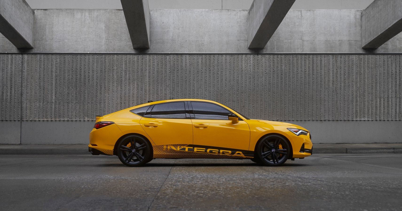 2023 Acura Integra Side Profile Prototype Yellow