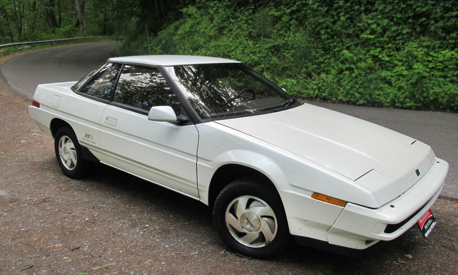 Subaru XT Coupe Front Quarter View In White 6 Cylinder Version