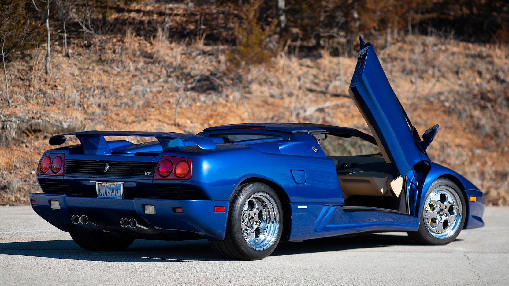1996 Lamborghini Diablo VT Blue Spark Rear Quarter View
