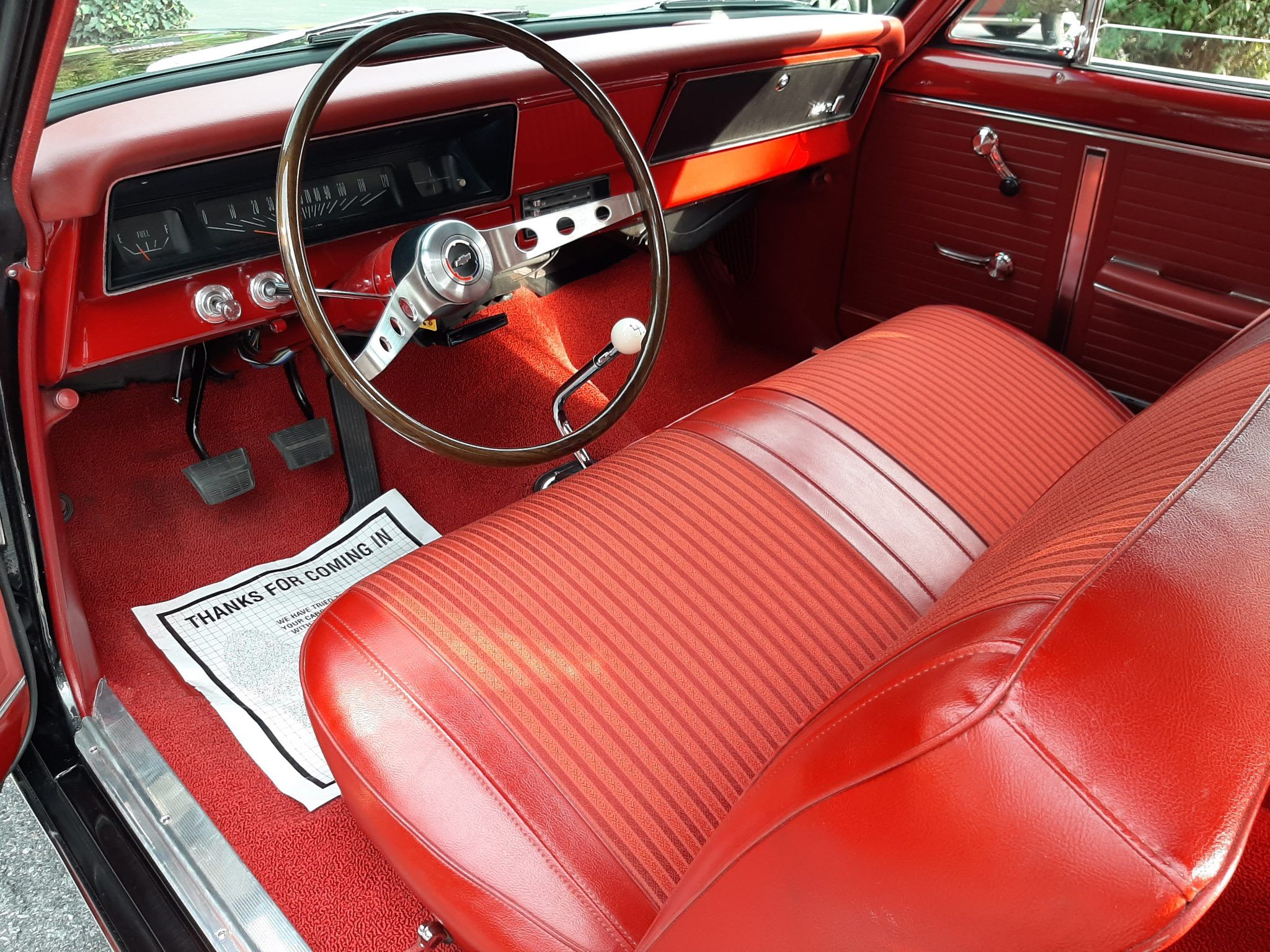 1966-1967 Chevrolet Nova (Second Generation) red interior