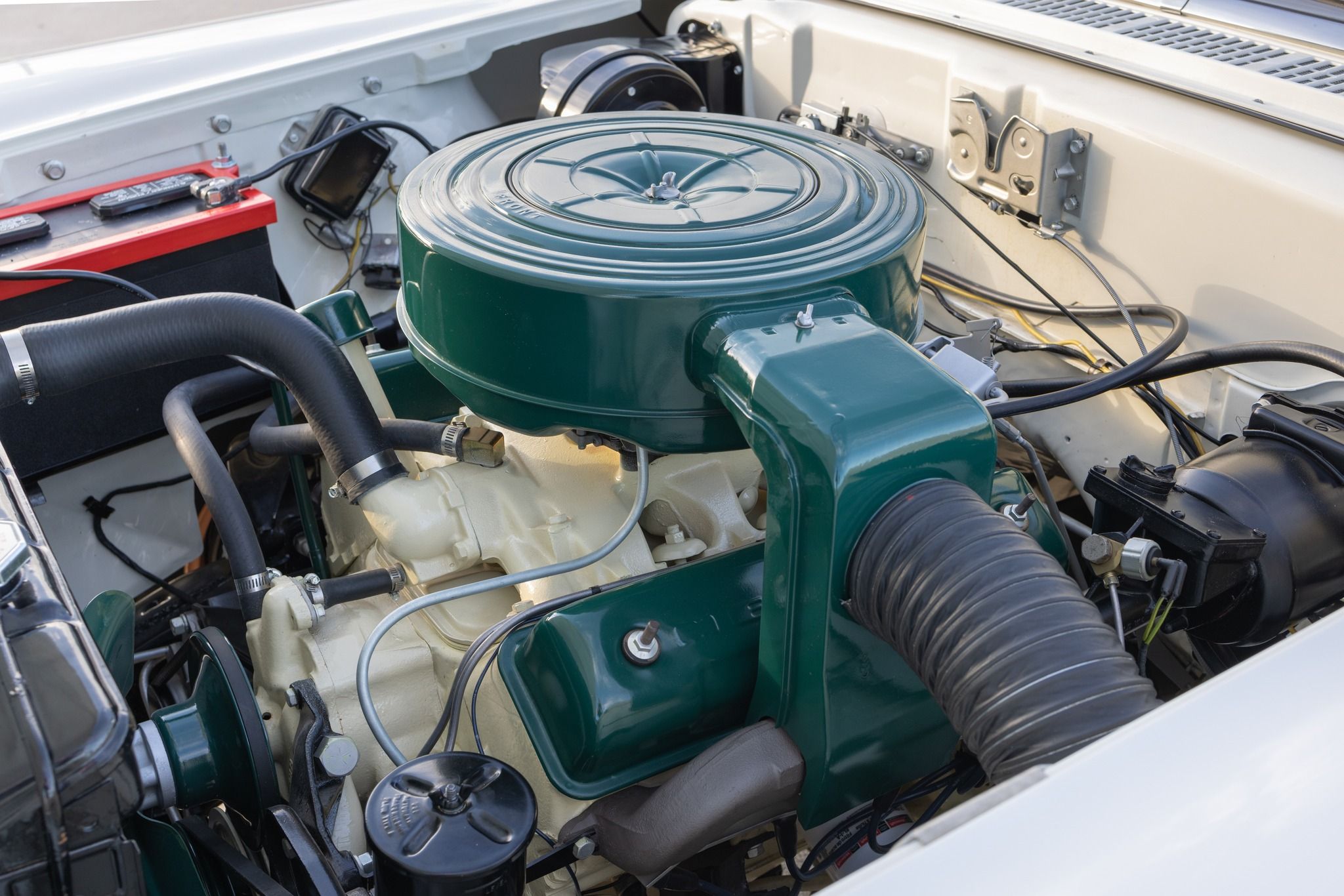 1959 Mercury Convertible engine bay 213 cubic-inch V8 engine