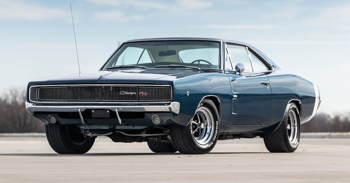 1968 Dodge Hemi Charger R/T Muscle Car In Blue 