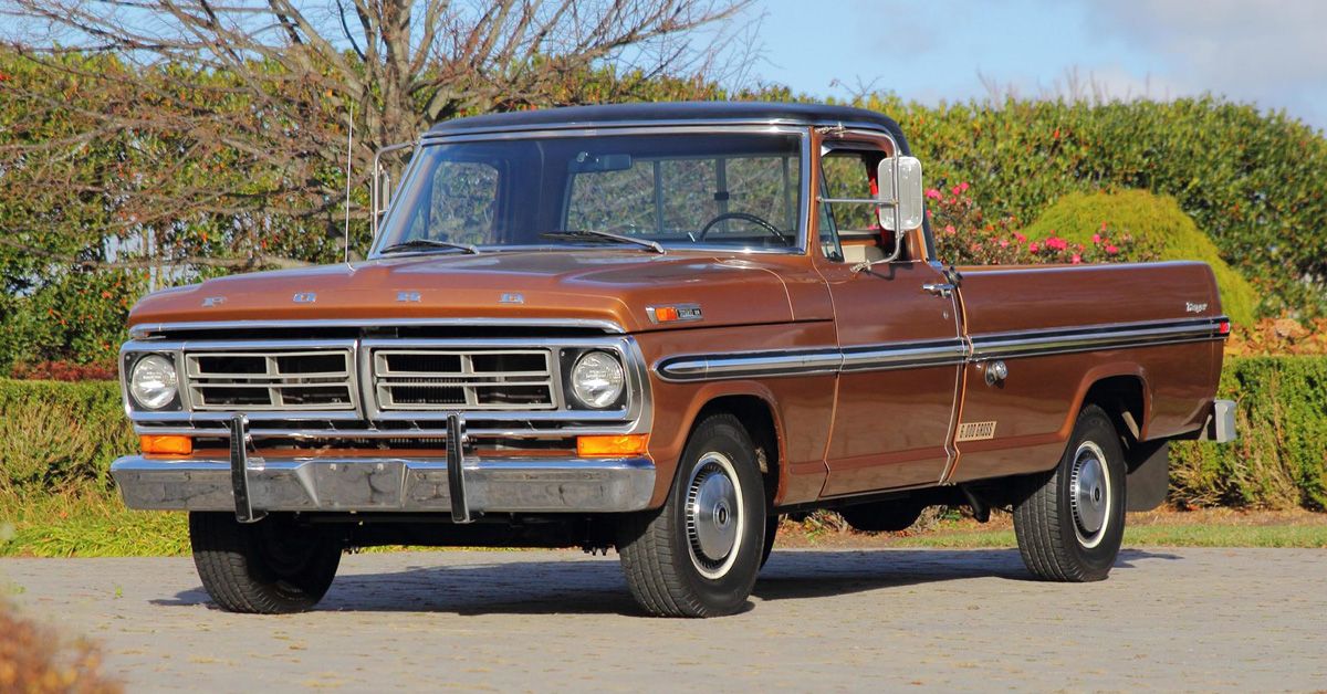 1972 Ford F100 Pickup Truck In Brown Paint 