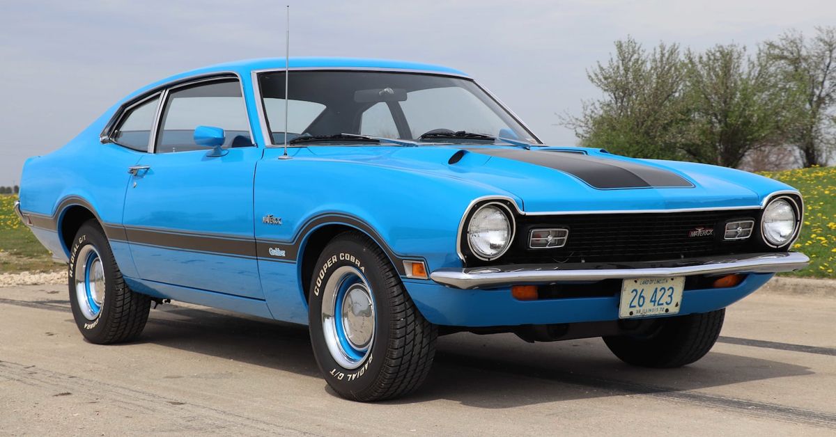 1972 Ford Maverick Grabber Muscle Car In Blue 
