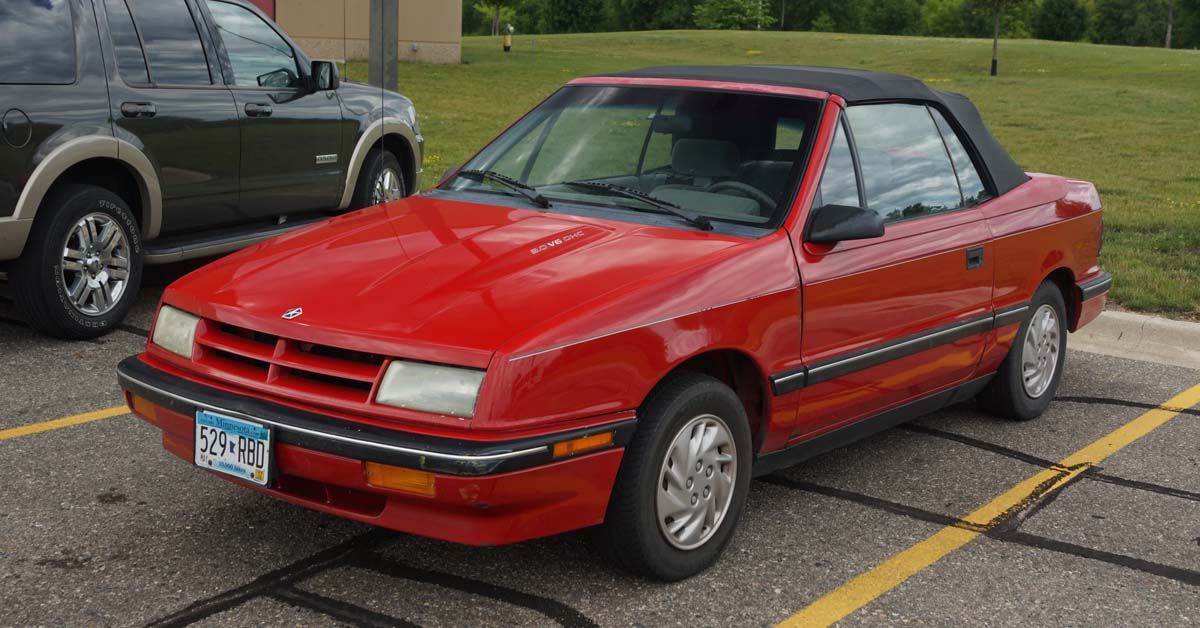 1991 Dodge Shadow 2-Door Convertible Car