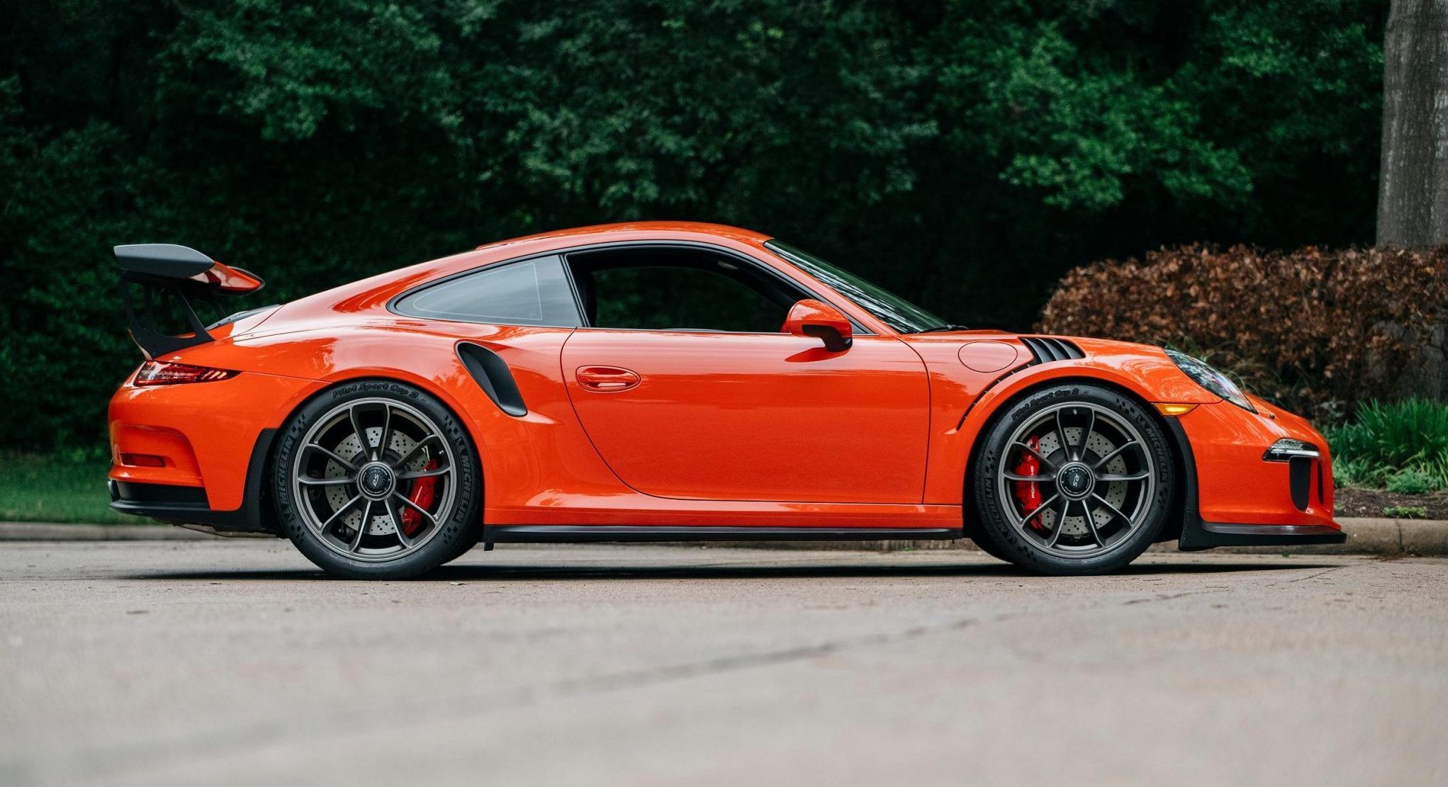Lava Orange 911 Porsche GT3RS Side Profile 