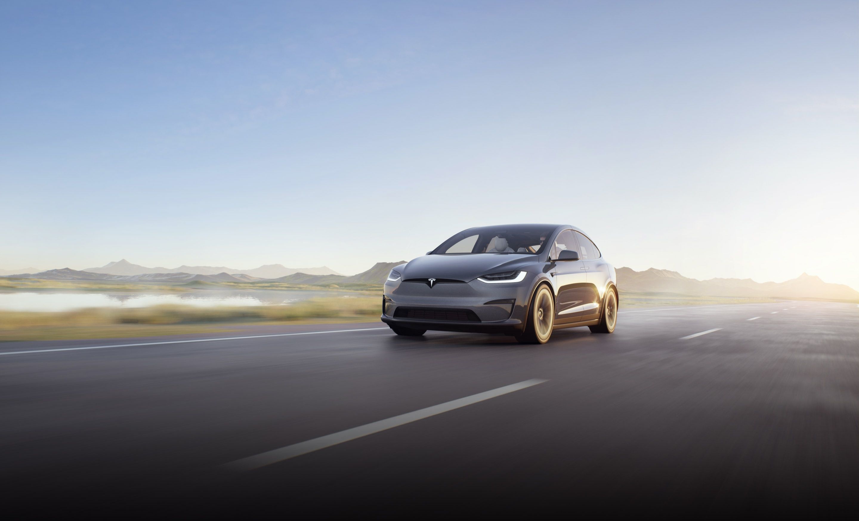 2021 Tesla Model X On Road