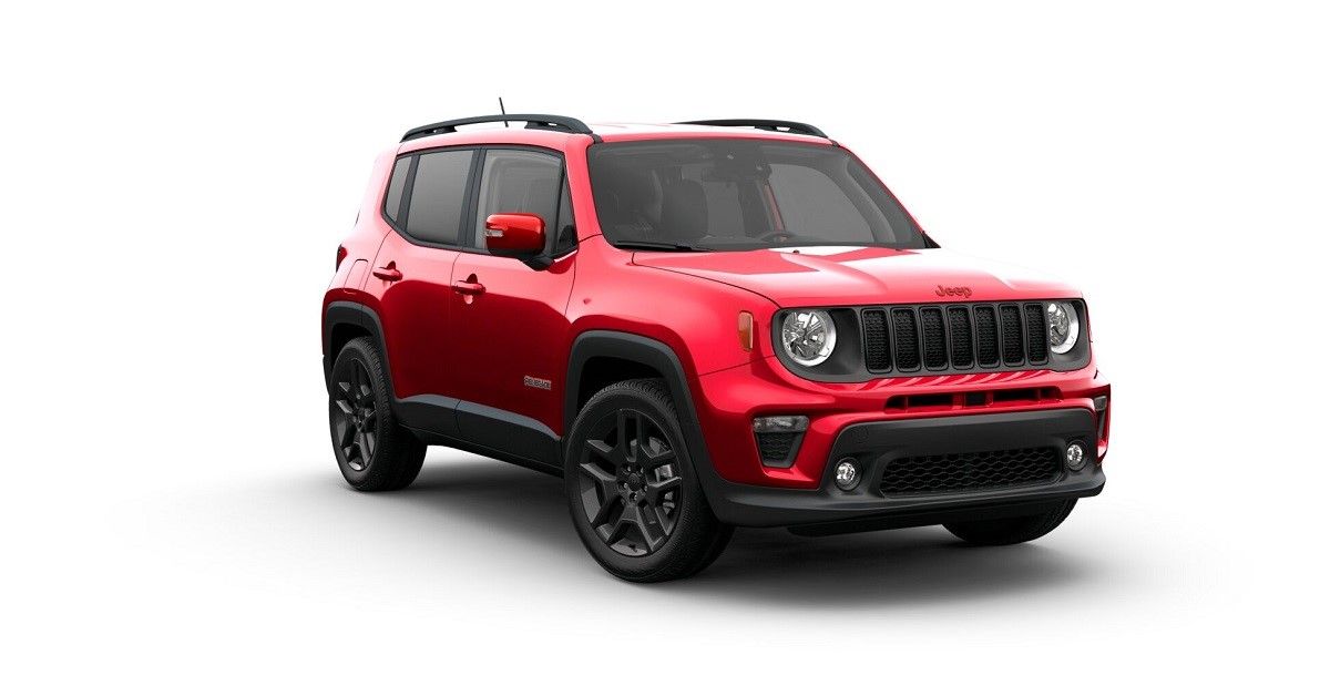 2022 Jeep Renegade Red Edition, red, front quarter view, white background