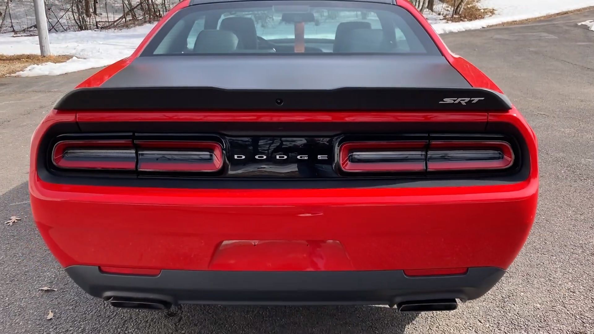 28-mile Dodge Demon for sale, red, rear profile