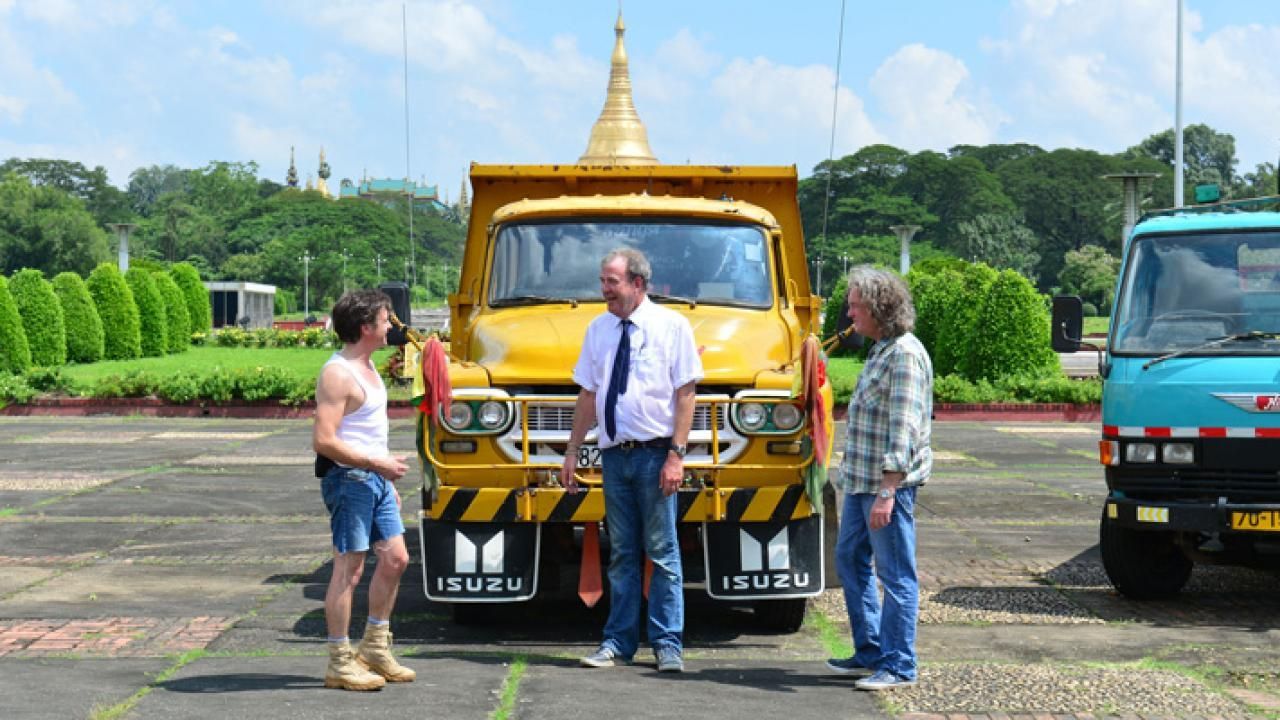 Clarkson, Hammond and May In A Scene From The Top Gear Burma Special