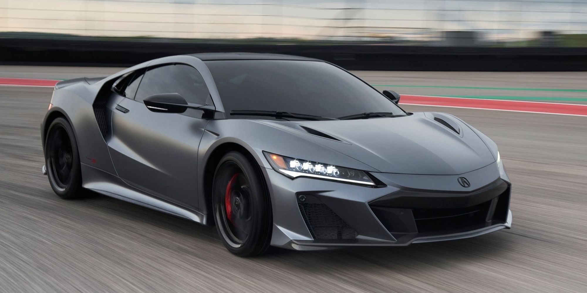 Acura NSX Type-S Front Quarter Gray Driving
