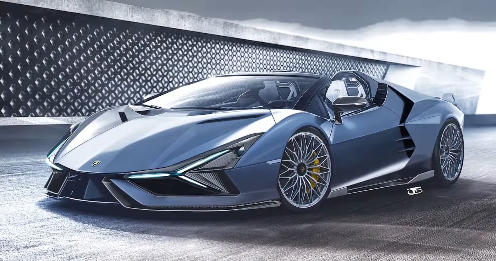 Aventador Replacement Rendering Full Front Quarter View