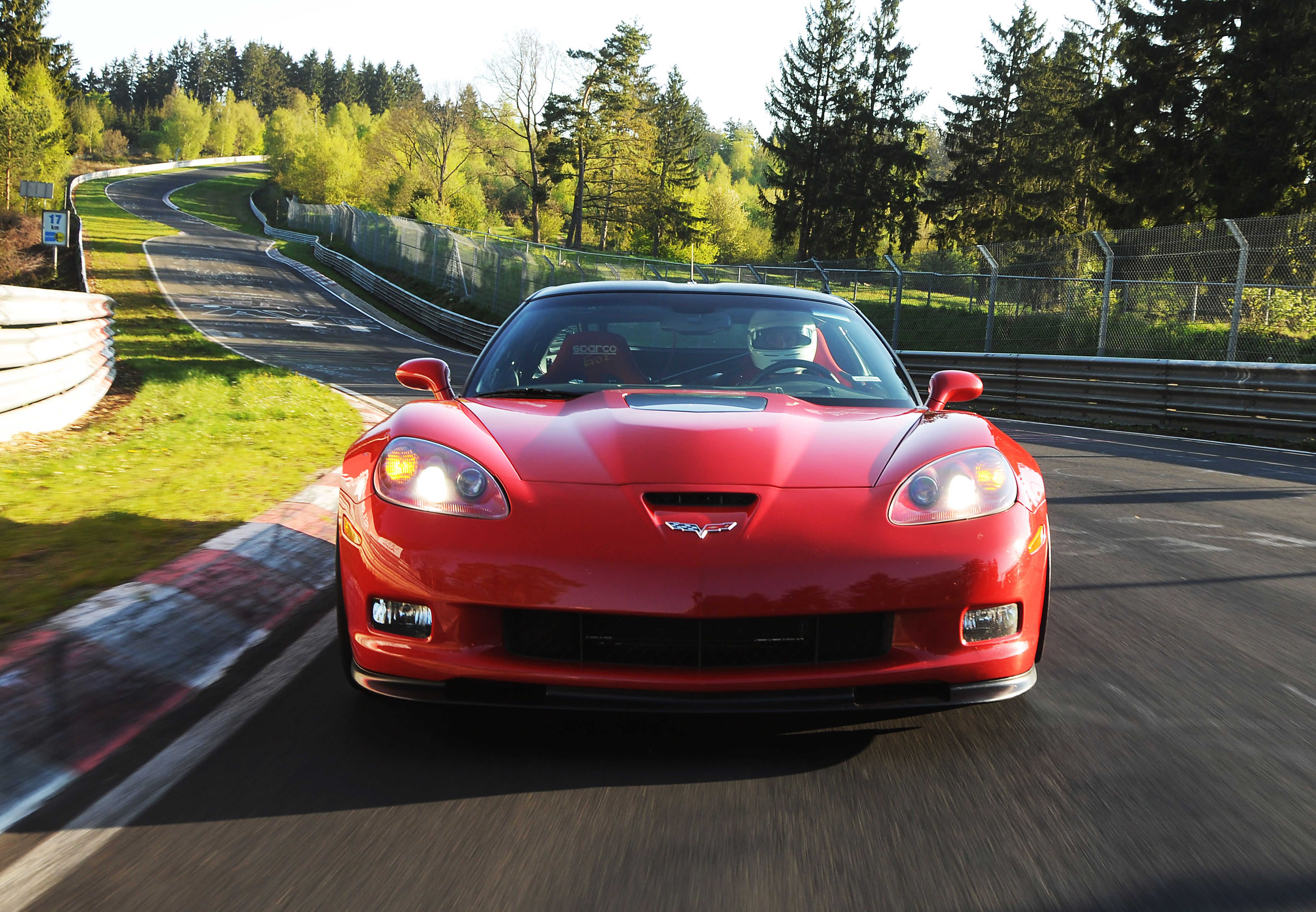 A closer look at the front of the 2009 Chevrolet Corvette ZR1.