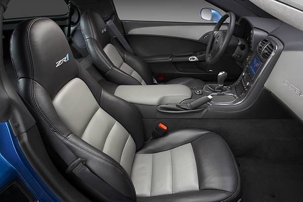 The interior of the 2009 Chevrolet Corvette ZR1.