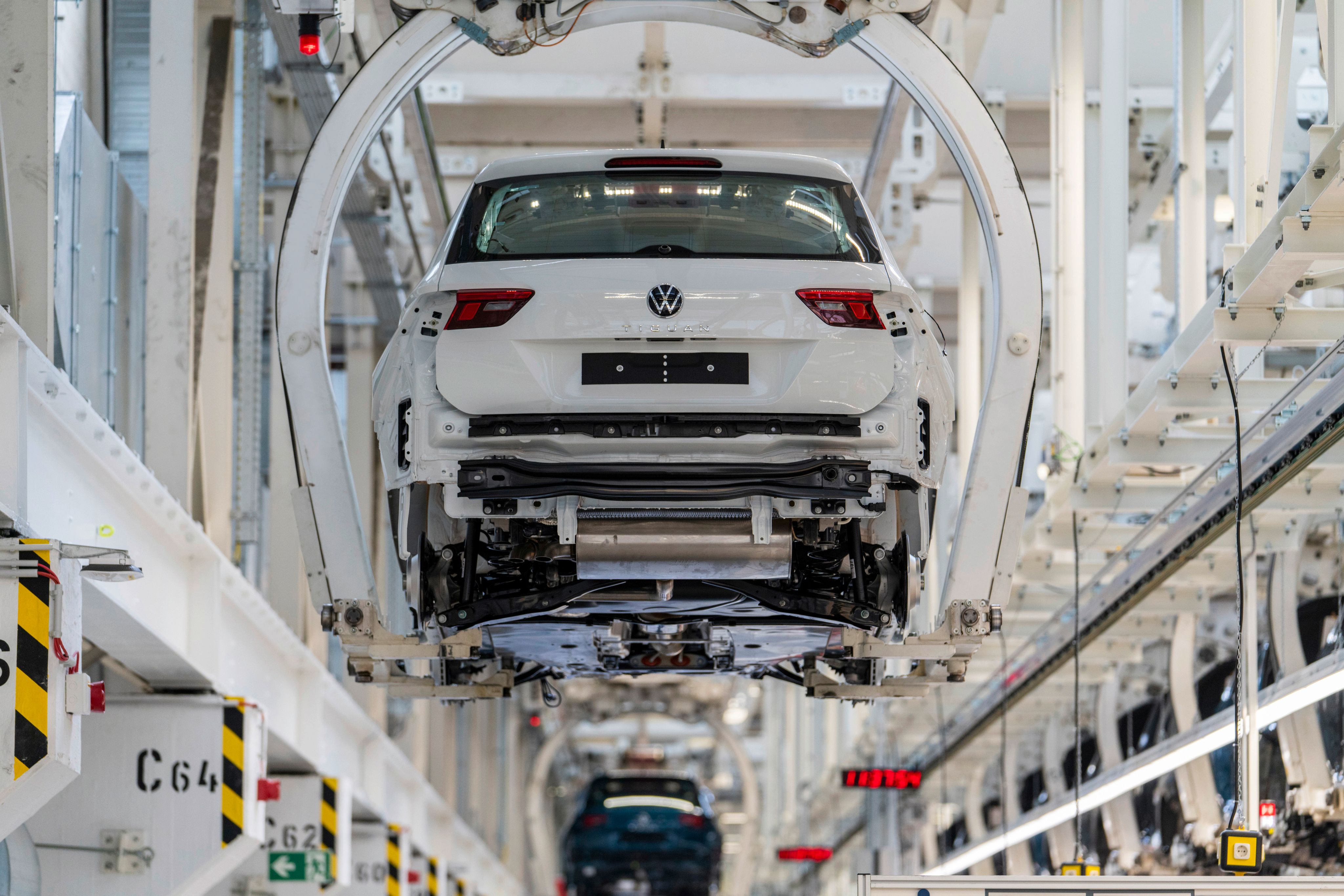 The production of Tiguan in the Volkswagen plant.