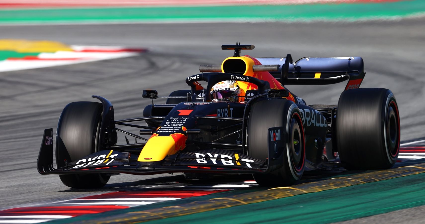 Max Verstappen driving RB18 Day One Testing in Barcelona