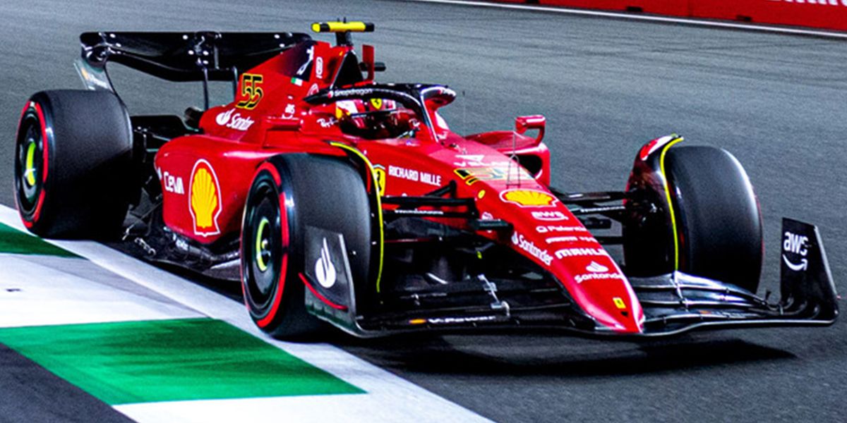 Ferrari f175 2022 F1 Car On Track Saudi Arabia GP
