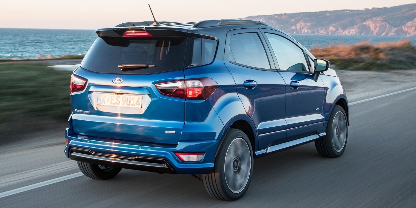 Ford EcoSport rear 3/4 view