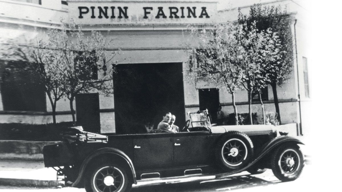 The 1930 Corso Trapani in front of the Pininfarina company.