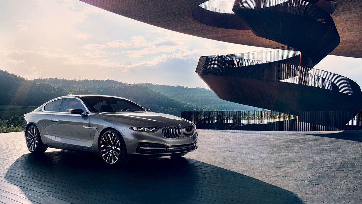 The 2013 BMW Gran Lusso Coupe outdoors. 