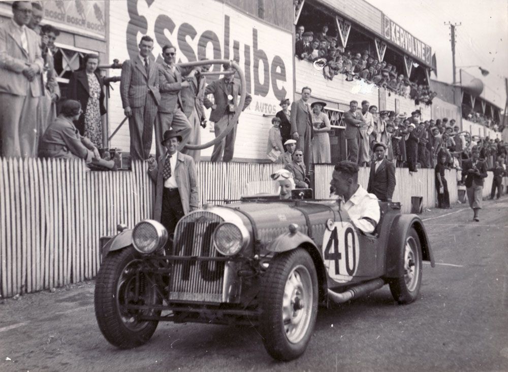 One of the Morgan Motor Company models races on Le Mans in 1937. 