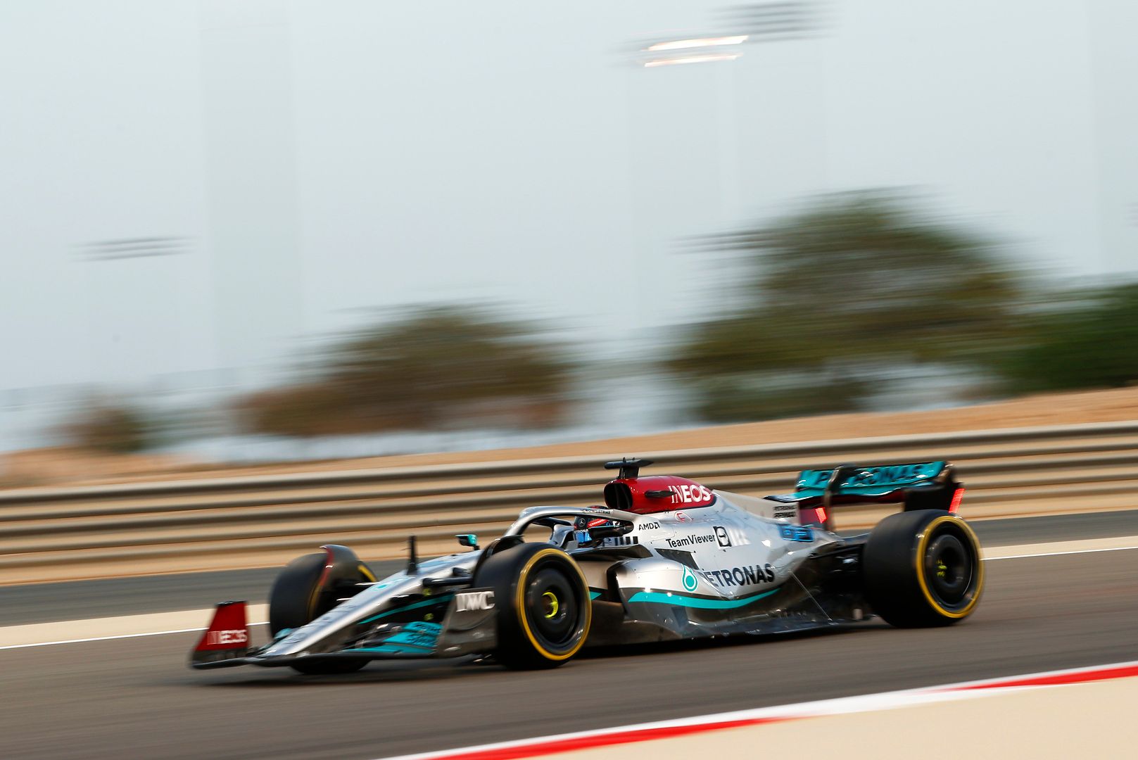 Lewis Hamilton Mercedes W13 Bahrain Test 2022