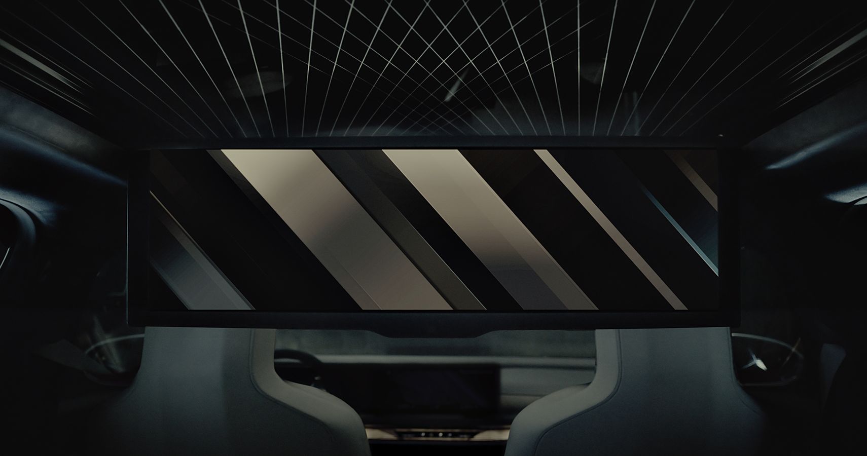 New BMW  7 series rear cabin theatre screen