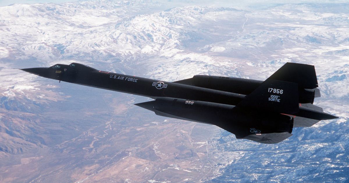 The USAF Lockheed SR-71 Blackbird Spy Airplane