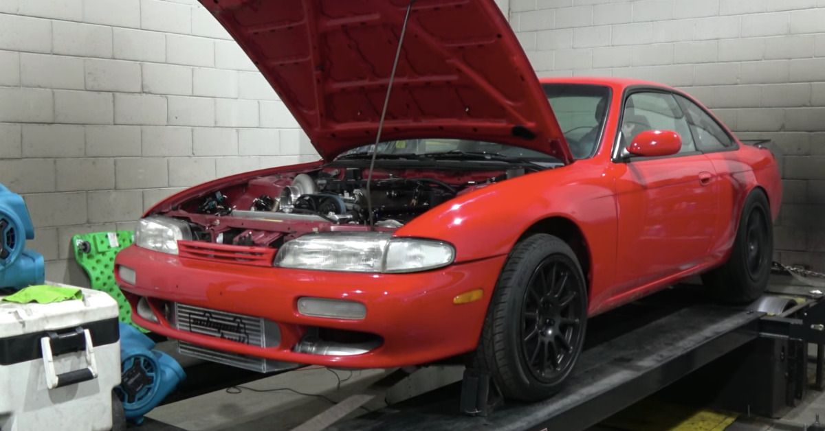 Red 2JZ Swapped 240SX