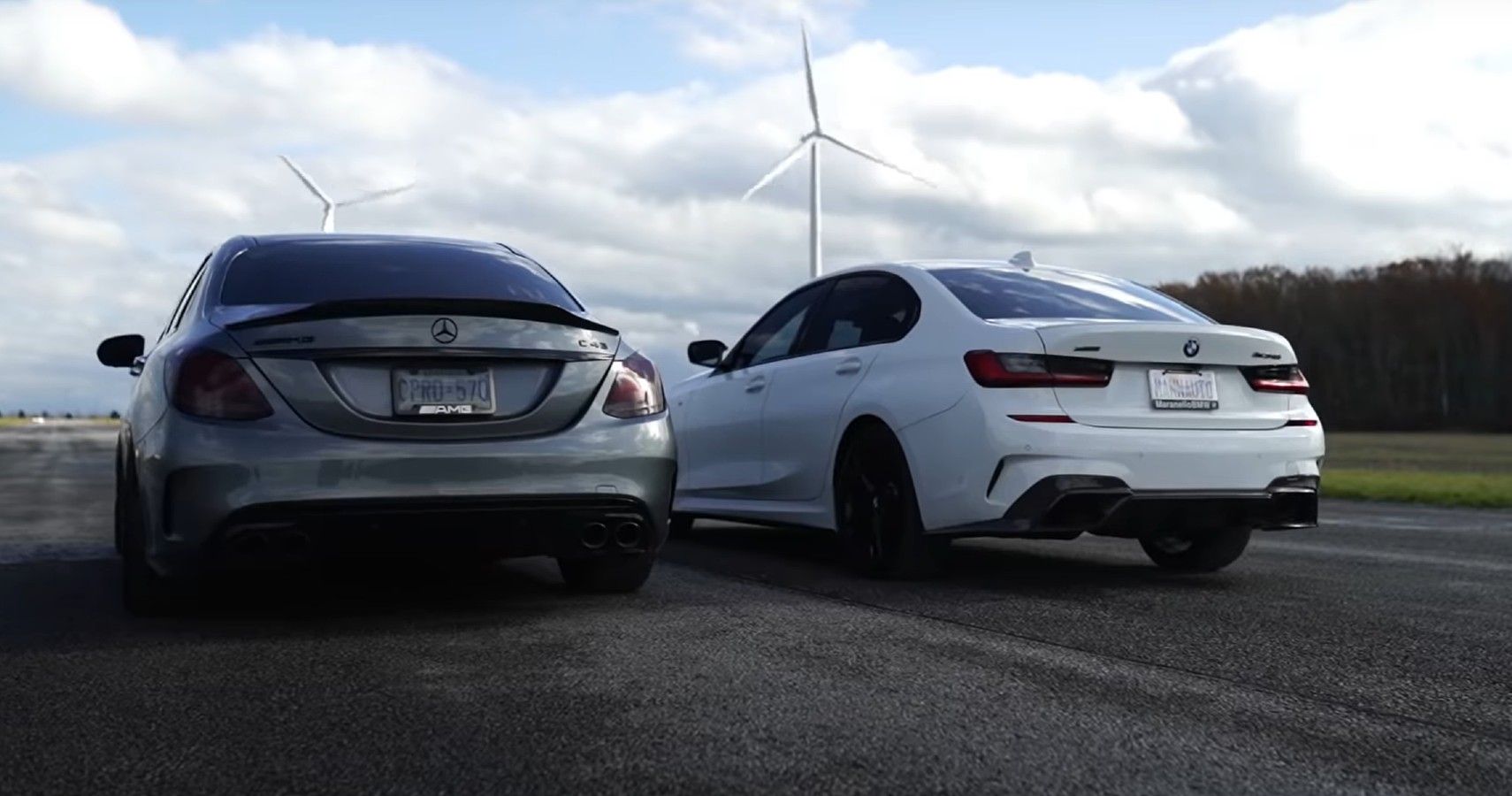 Tuned BMW and Mercedes racing