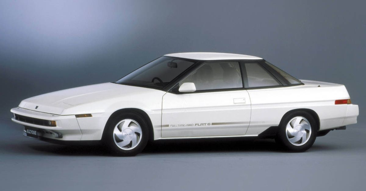 Subaru XT Coupe Side View In White