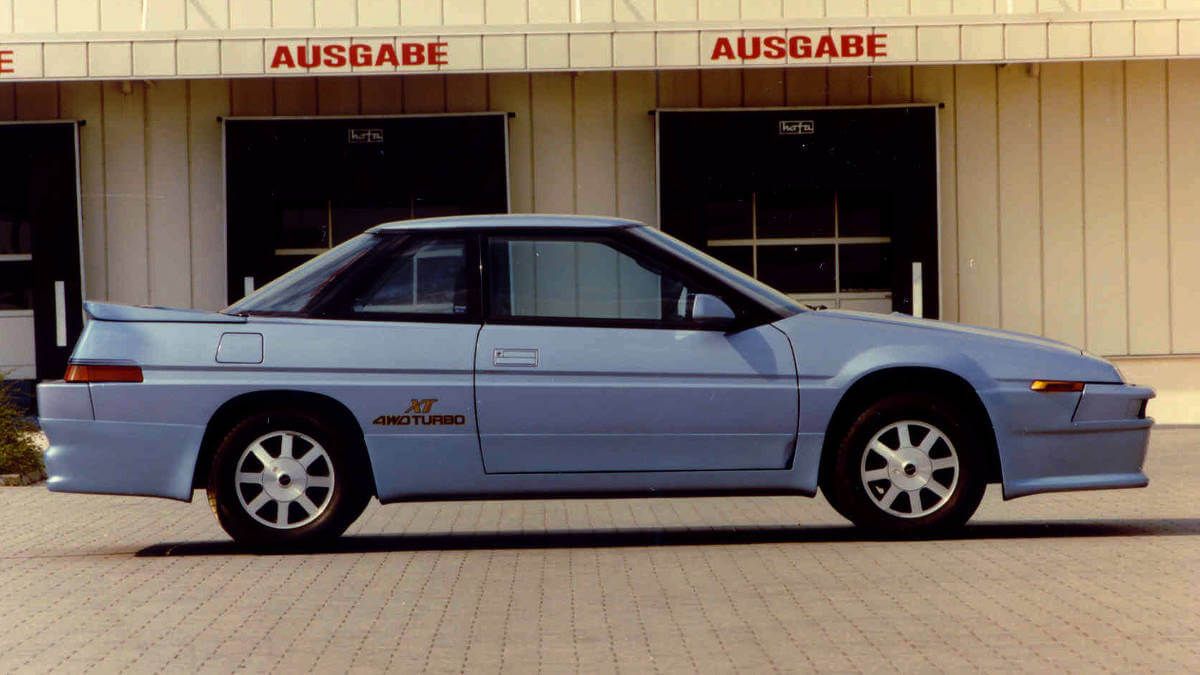 Subaru XT Coupe Light Blue Side View