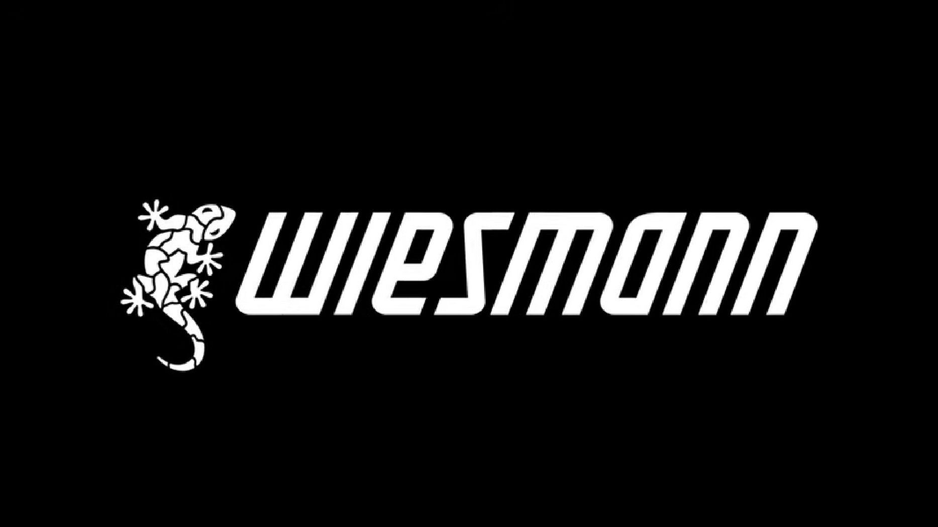 Wiesmann logo, white text black background