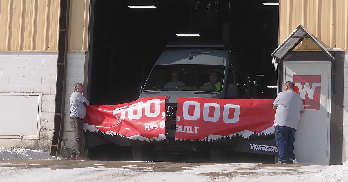 American Motorhomes Manufacturer, Winnebago Industries, Celebrates 500,000th Motorhome Milestone 