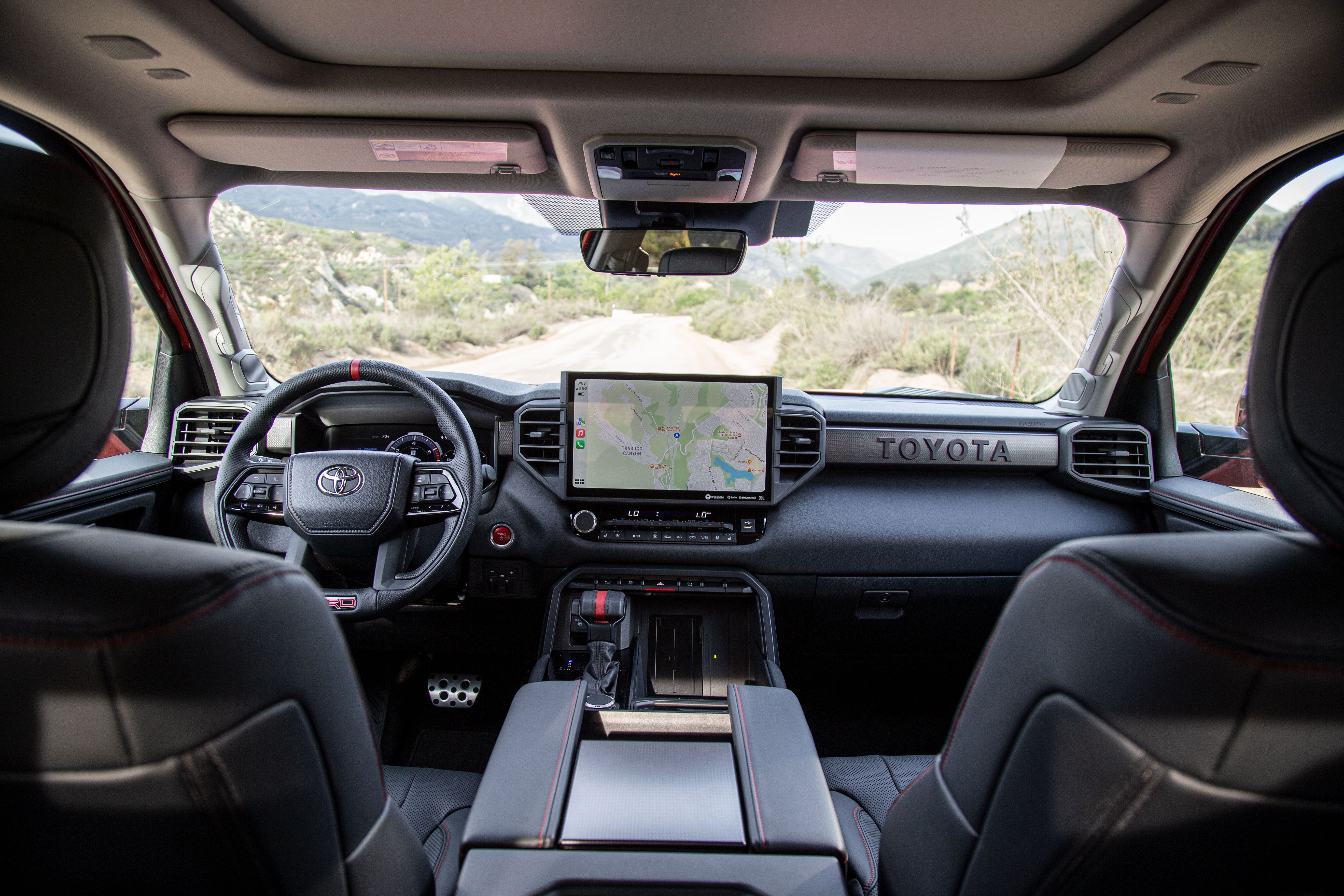 Toyota Tundra TRD Pro truck interior dashboard shot