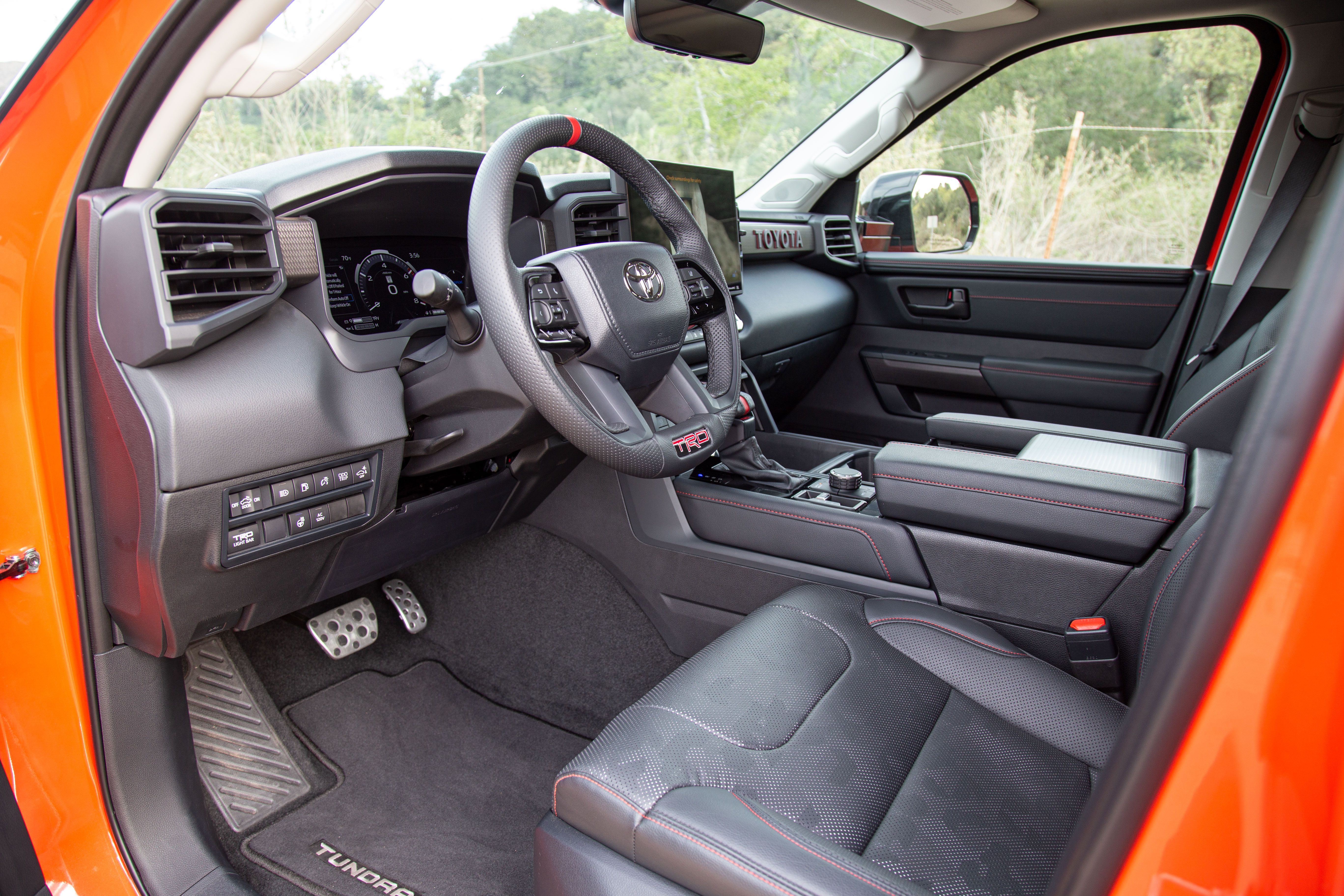 Toyota Tundra TRD Pro truck interior shot