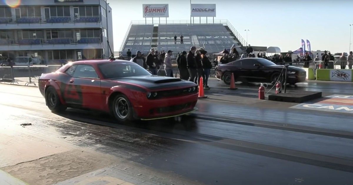 Dodge Demon Meets Its Match On The Strip Against 7-Second Mustang