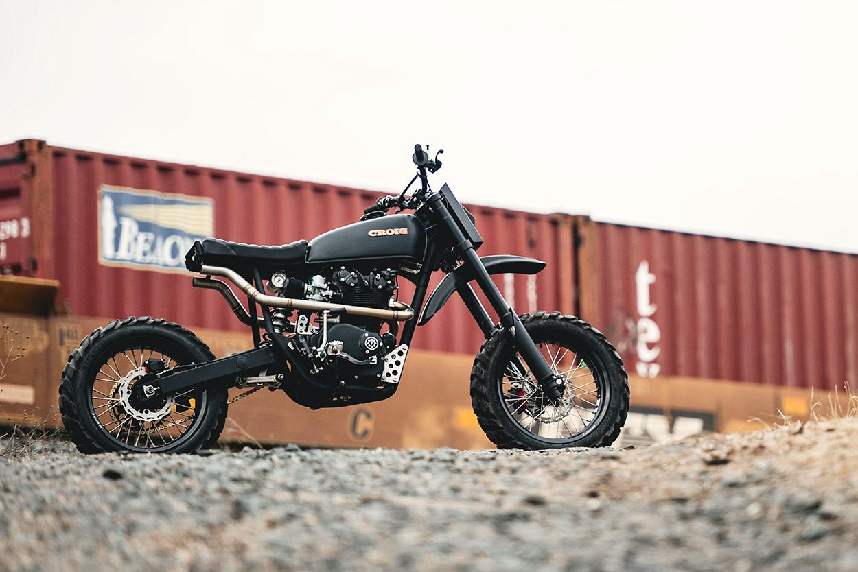 custom CB450 motorcycle by CROIG