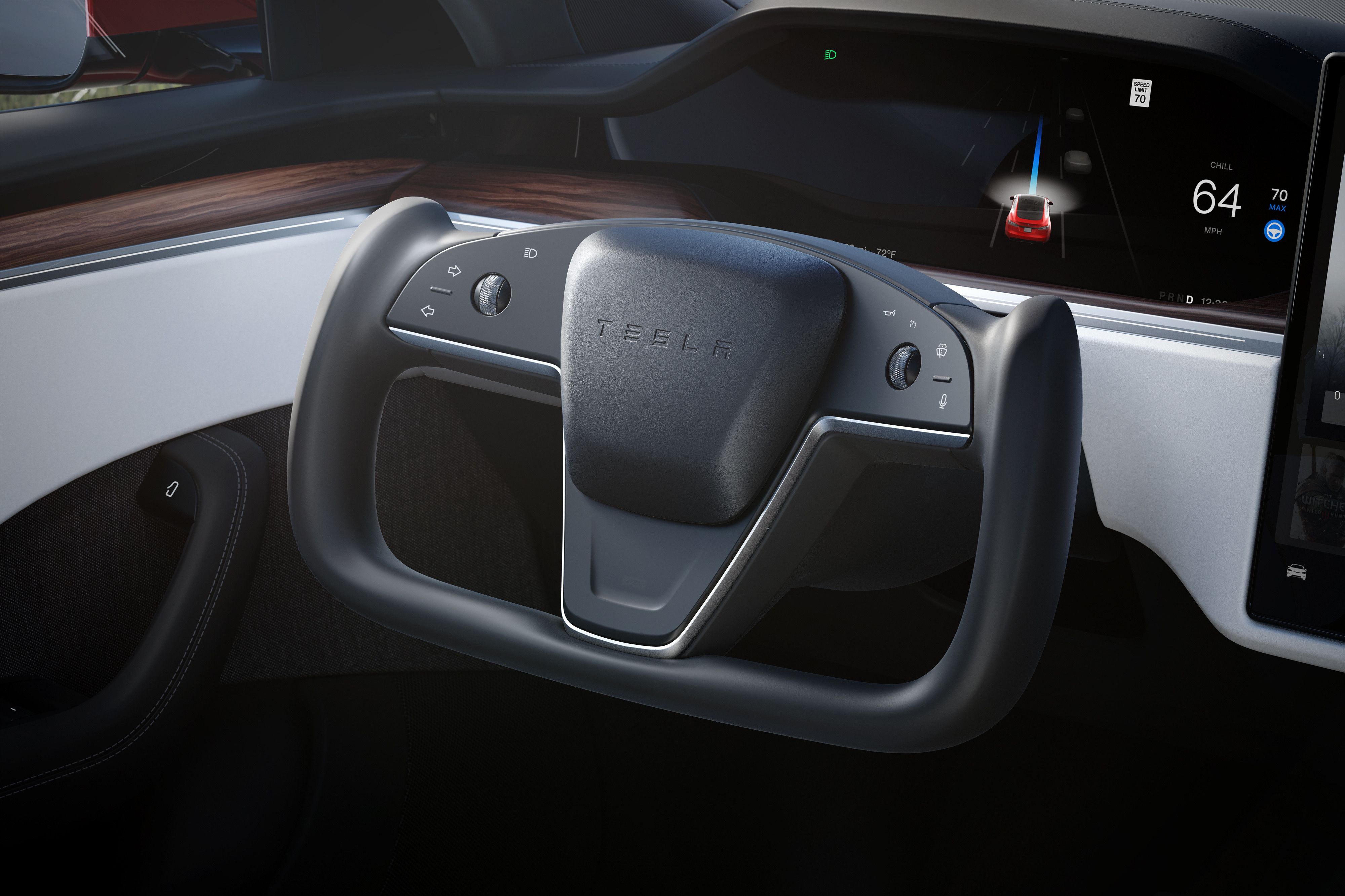 Tesla Model S update to include plane-like steering, TV-like main screen