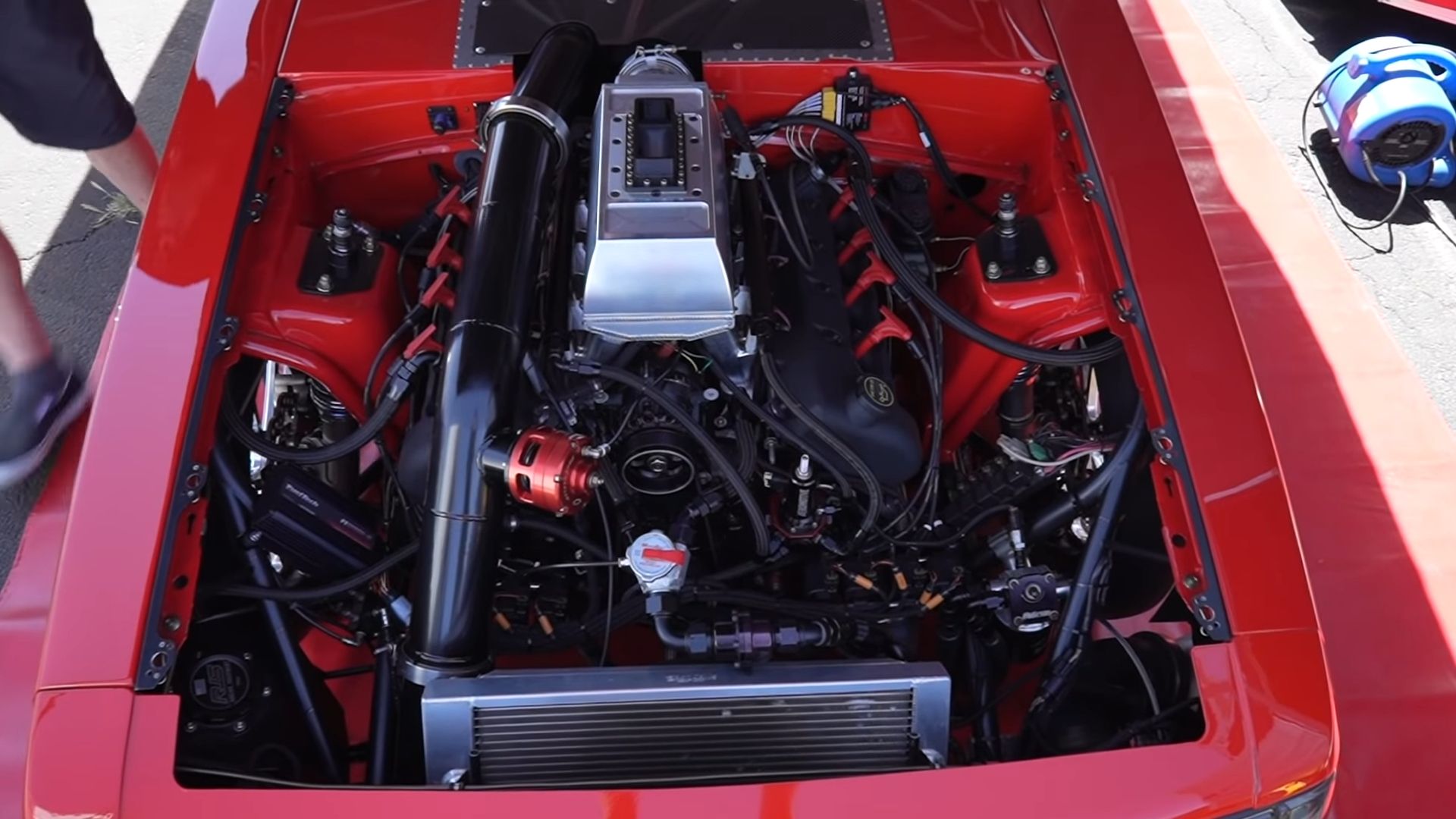 1700 hp Cobra Fox Body Mustang Engine Bay