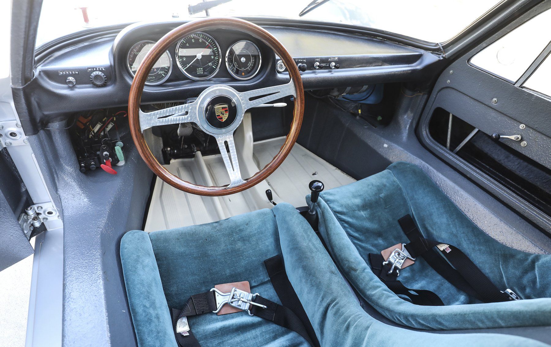 1965 Porsche 904 Carrera GTS6, interior, view from above of driver's seat