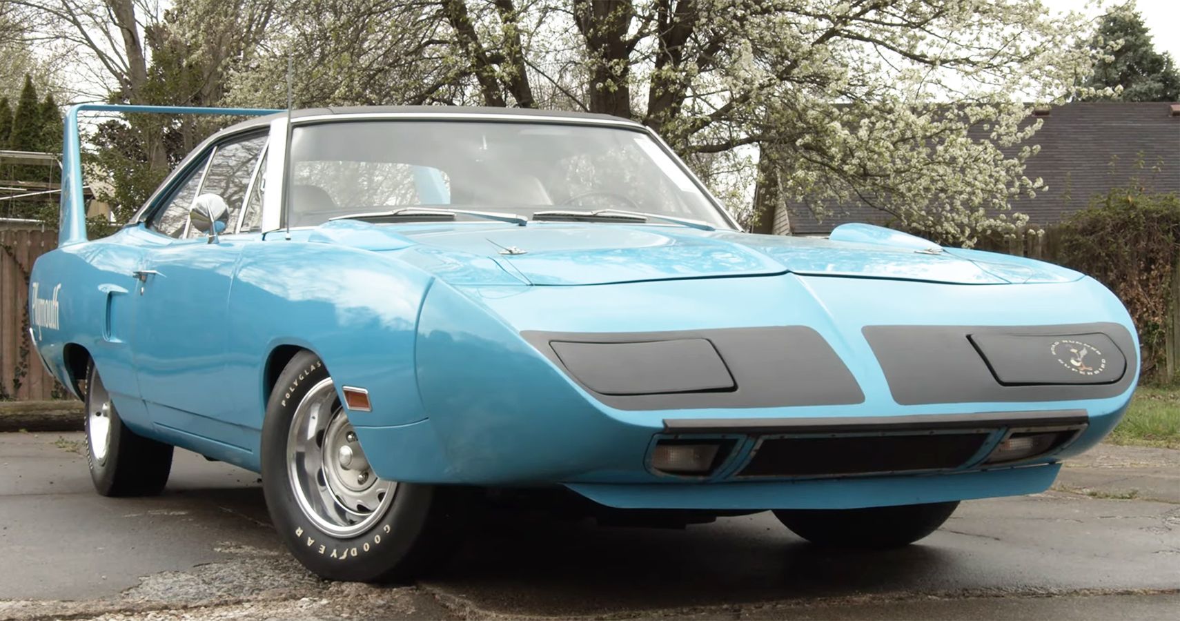 Petty Blue 1970 Plymouth Superbird front view