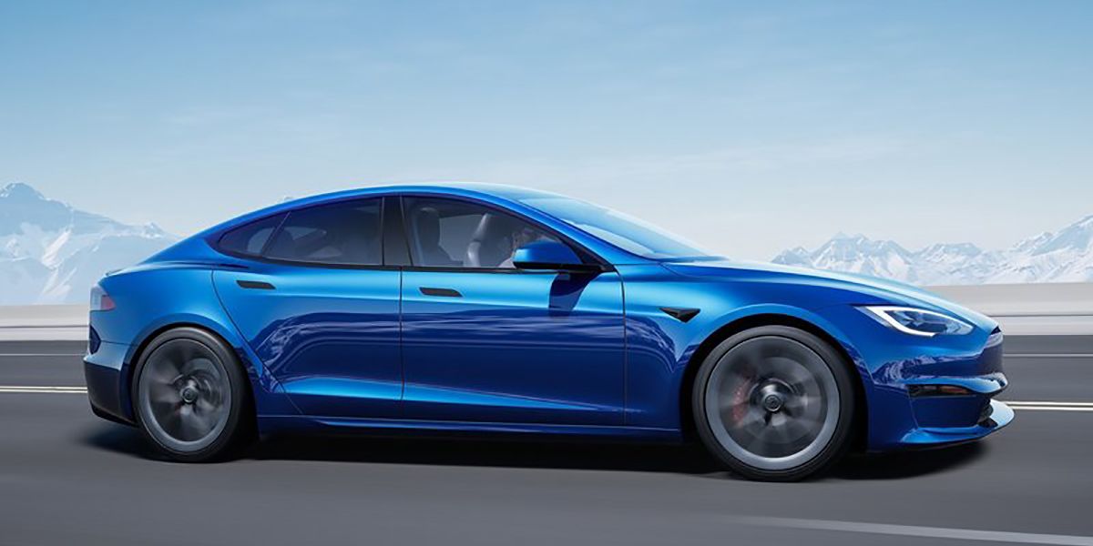 Blue 2021 Tesla Model S Plaid