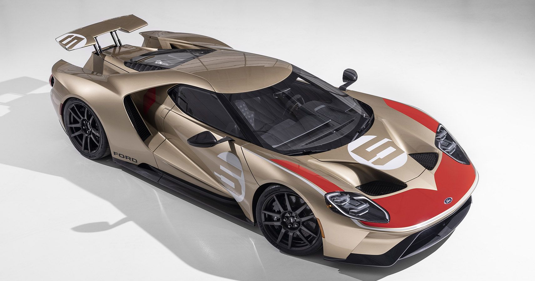 gold and red 2022 Ford GT Holman Moody Heritage Edition