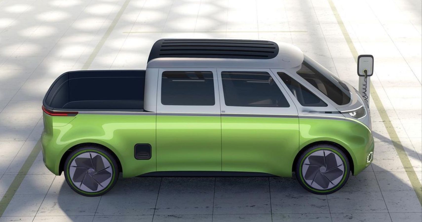 VW ID Buzz Pickup Rendering Front Quarter View