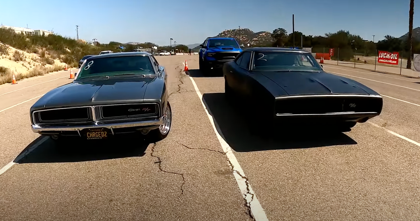 Watch This Classic Drag Race Between Two Dodge Chargers