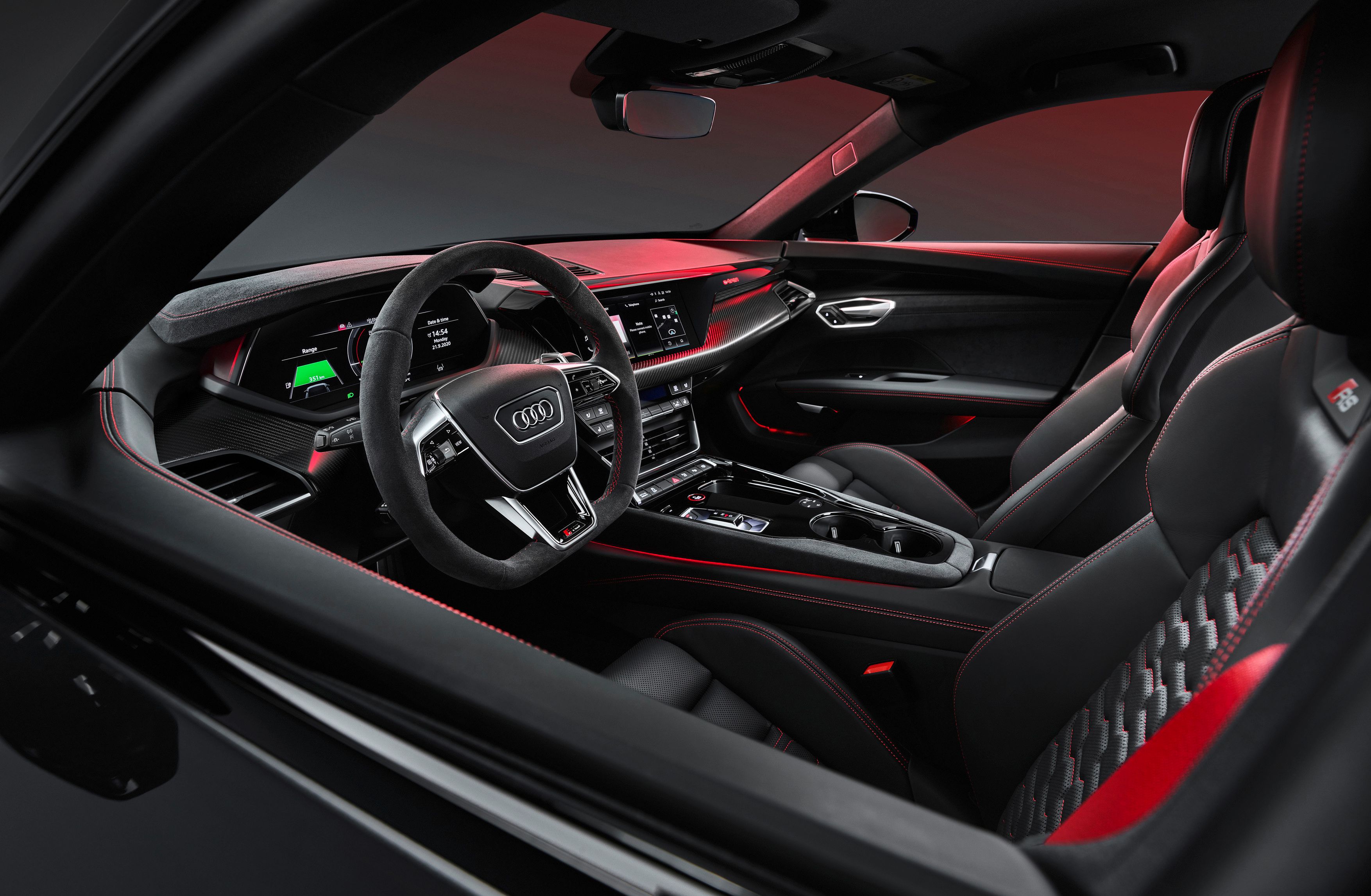 L'intérieur de l'Audi E-Tron GT.