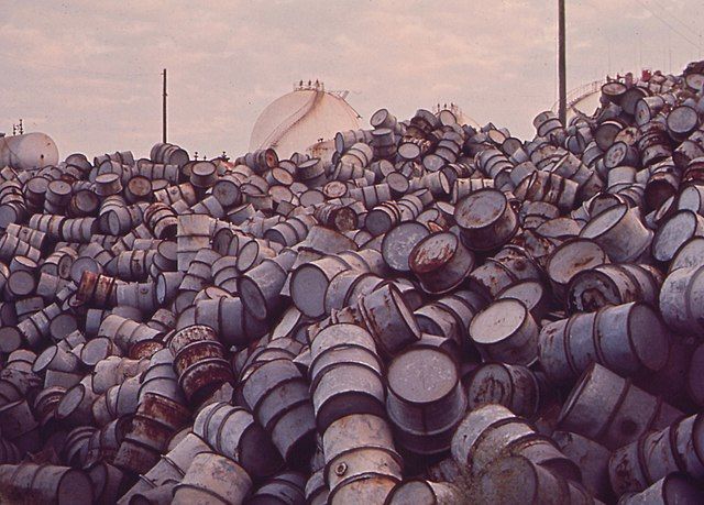 Damaged Oil Drums Via Wikimedia Commons