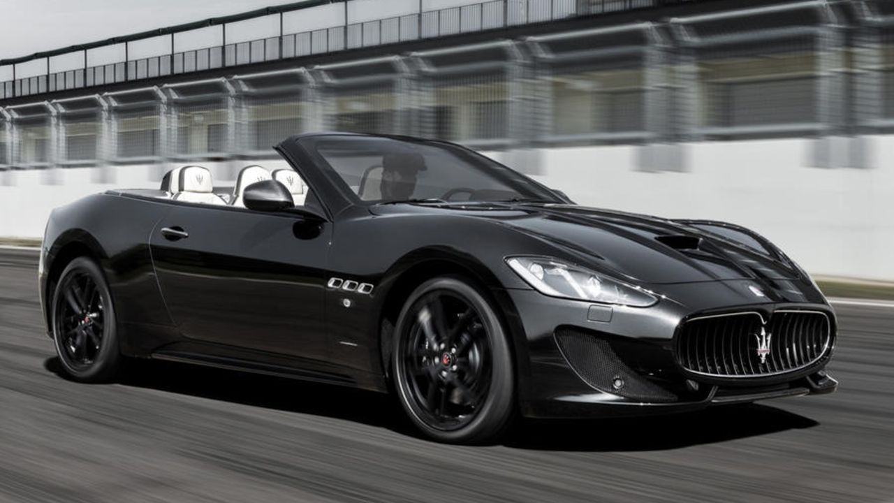 Black Maserati GranCabrio
