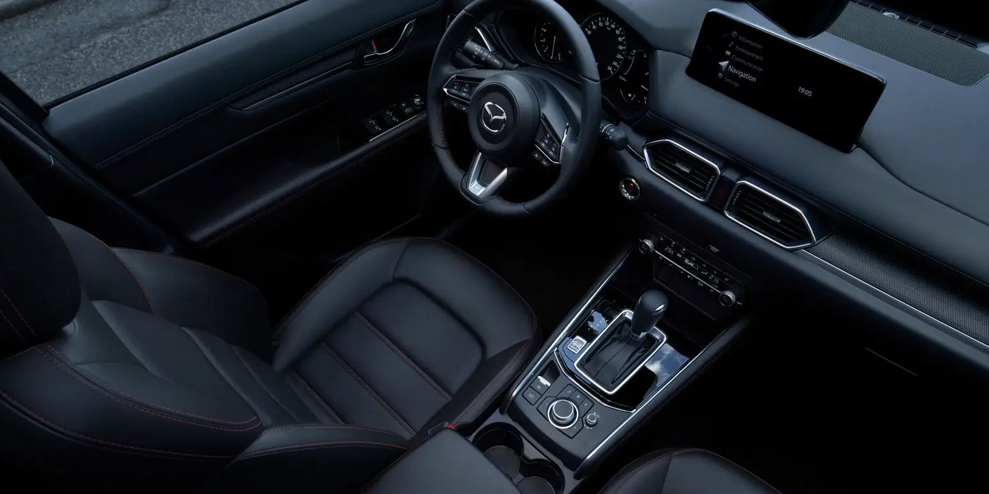 Top view of the new CX-5's interior